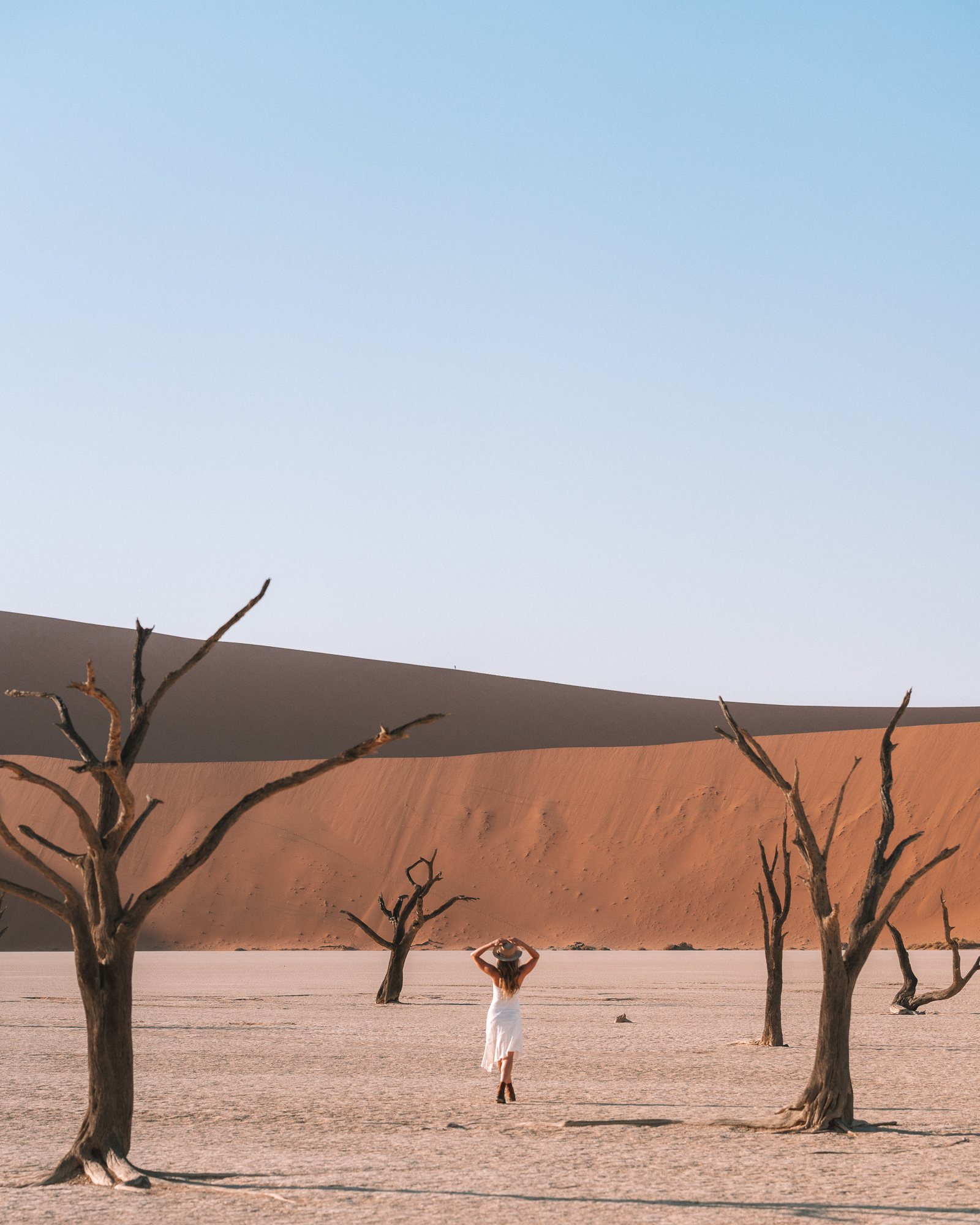 Michelle at Sossusvlei Dunes namibia