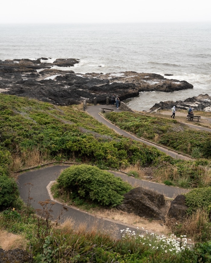 Best Oregon Coast Towns Coastal viewpoint in Yachats, Oregon