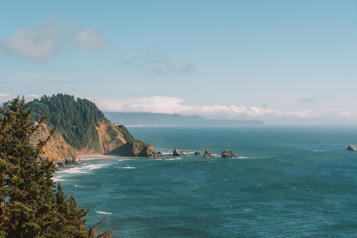 Best Oregon Coast Towns View of the coast from Cape Meares lighthouse