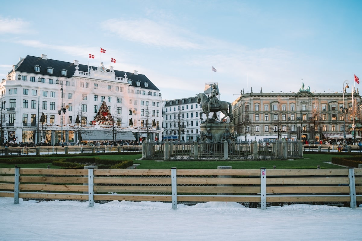 Ice skating rink at Copenhagen Winter Wonderland Christmas market