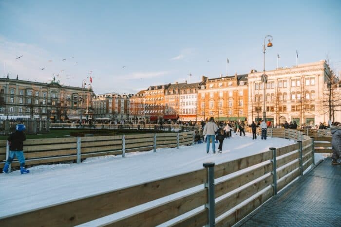 Ice skating rink at the Kongens Nytorv Christmas market