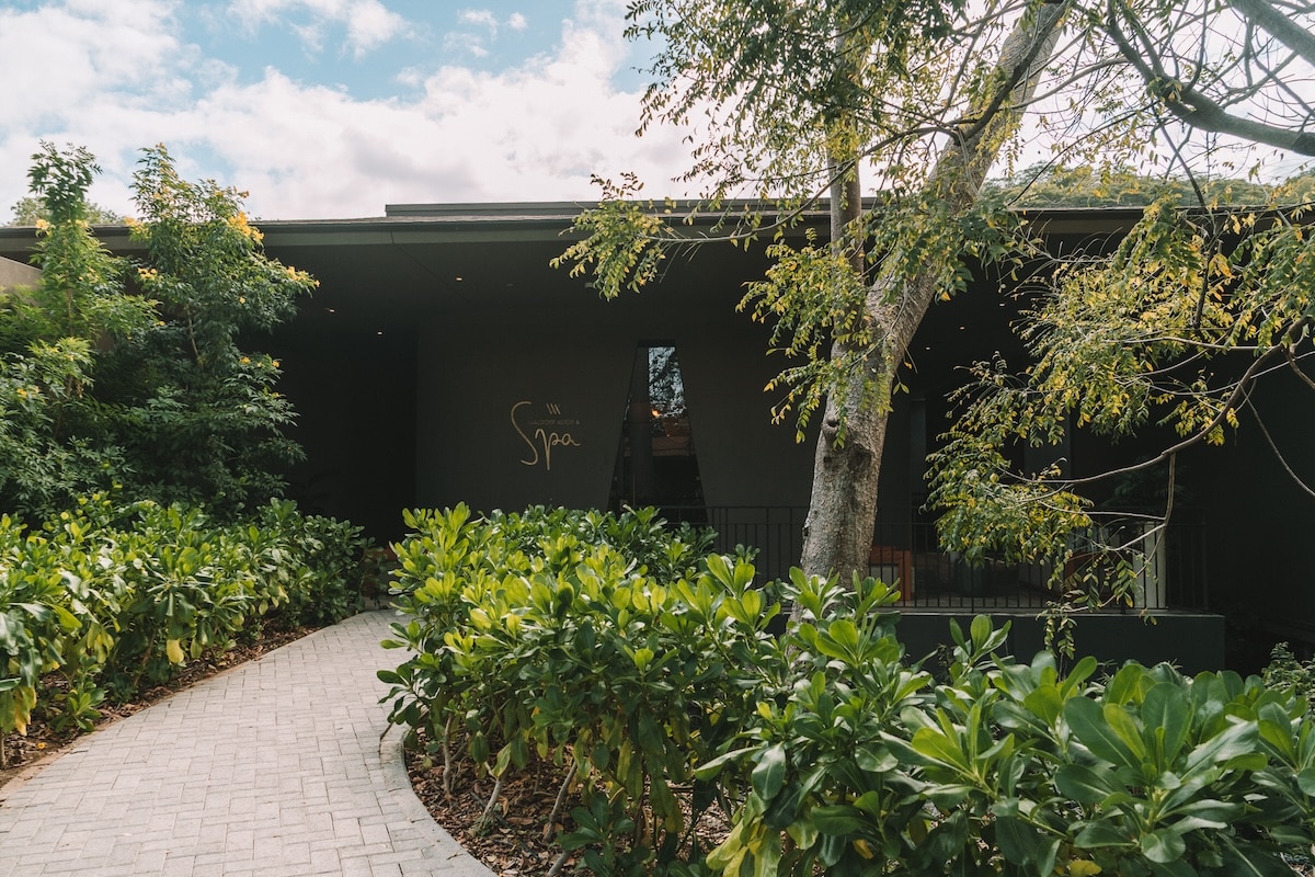 Entrance to the spa at Waldorf Astoria Costa Rica