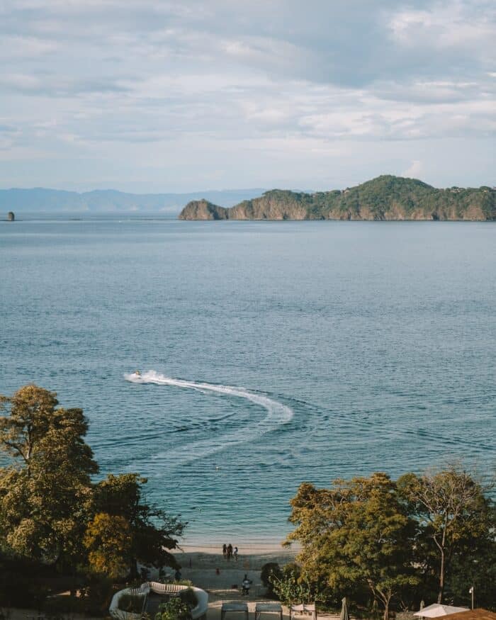 Jet ski making waves in the ocean