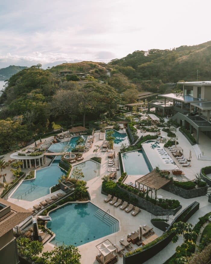 Multi level pool terrace at Waldorf Astoria Costa Rica