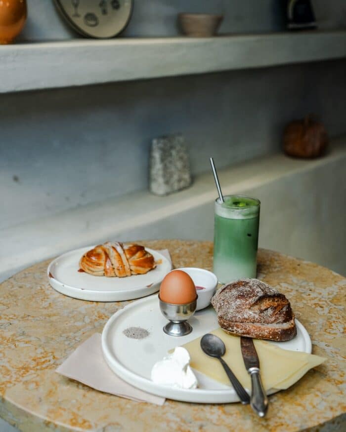 Classic Danish breakfast Classic Danish breakfast plate at Riviera Bakery