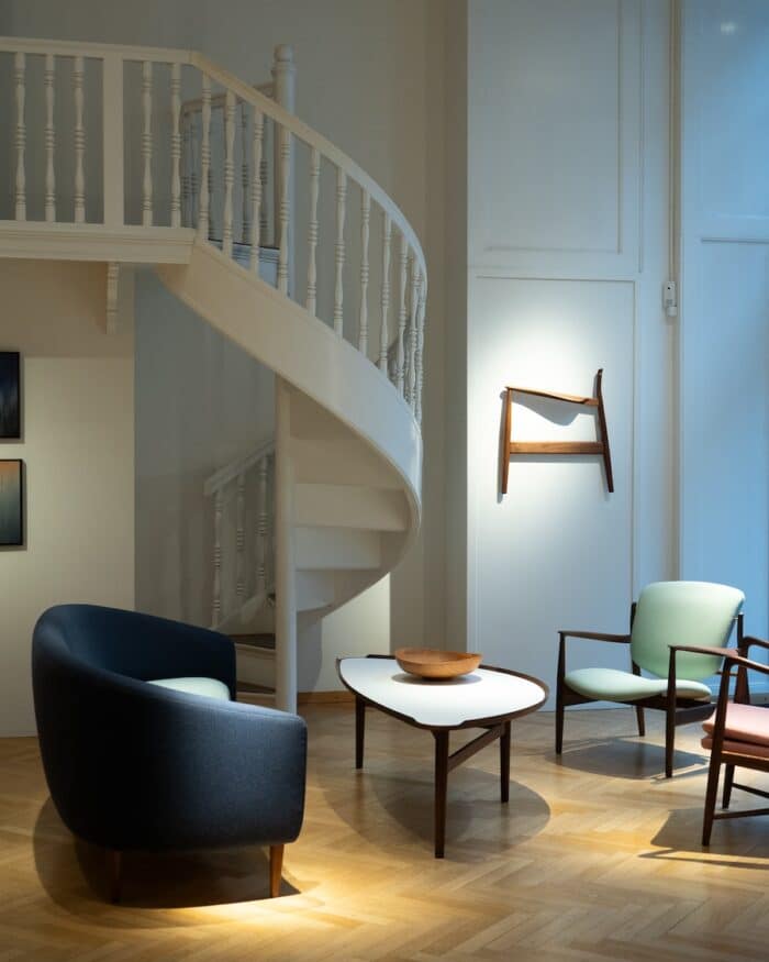 Sleek mid-century furniture Sleek mid-century furniture inside House of Finn Juhl