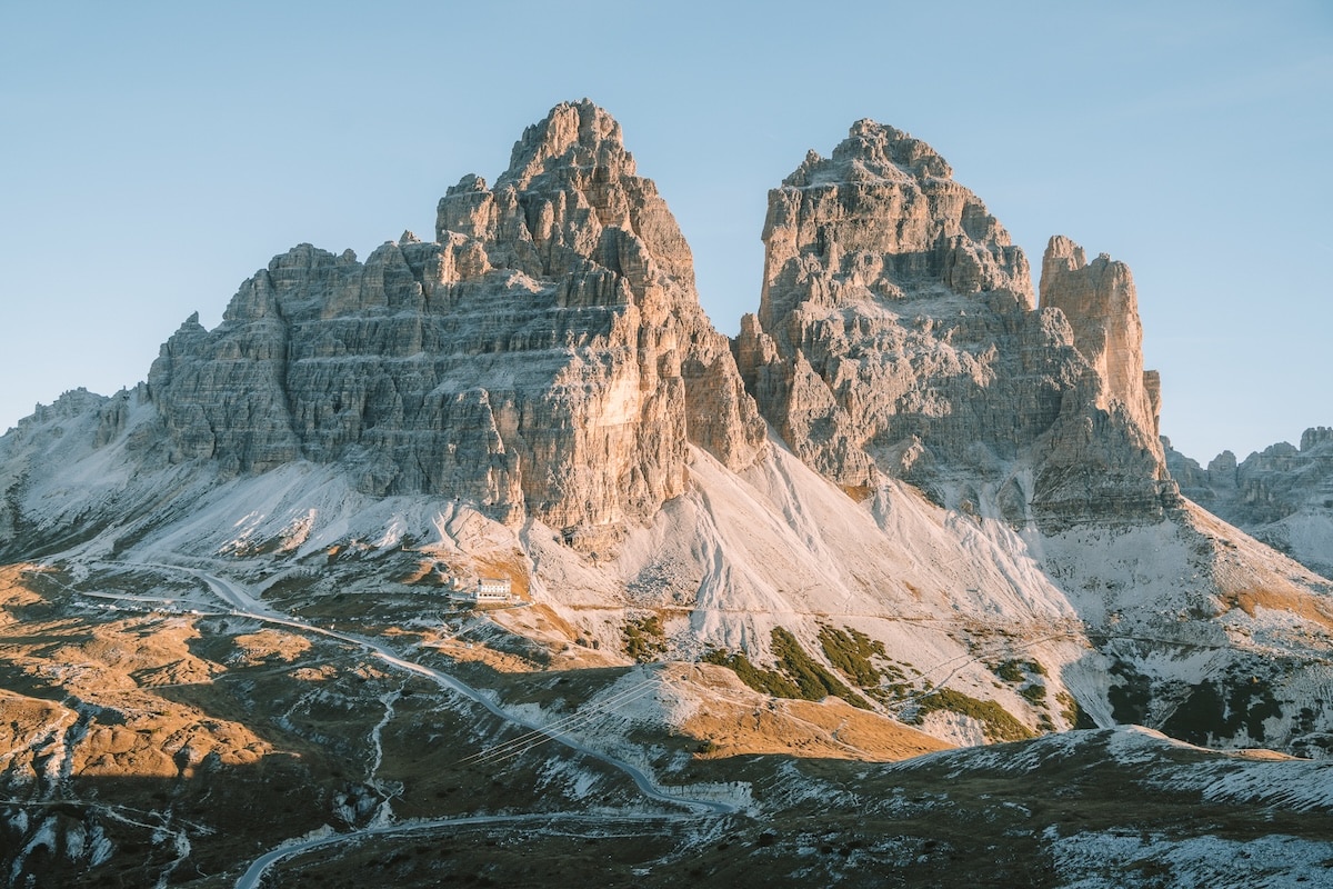 Tre Cime di Lavaredo Early morning light at Tre Cime di Lavaredo's dramatic peaks