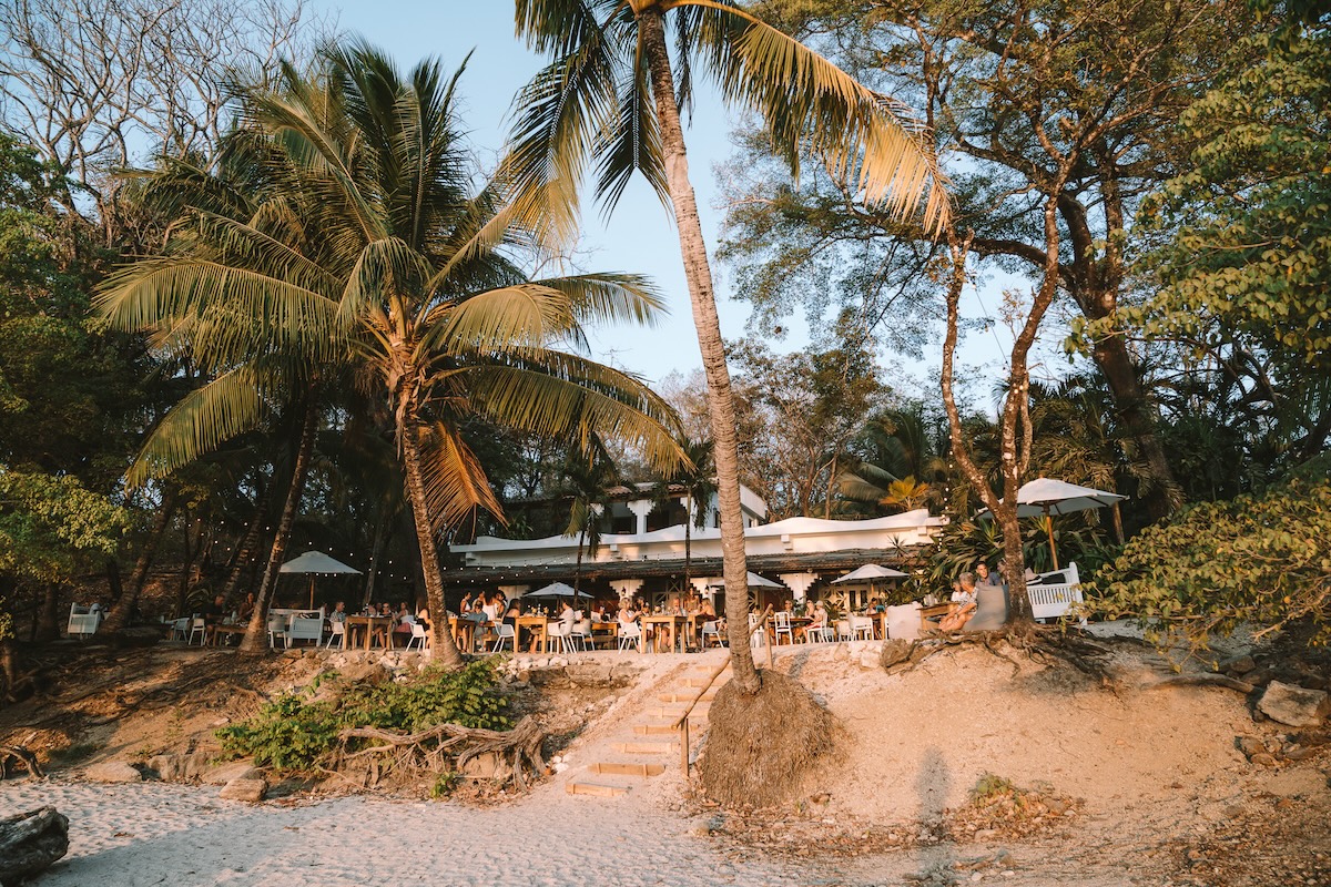 La Luna Restaurant Shot from beach looking into La Luna Restaurant