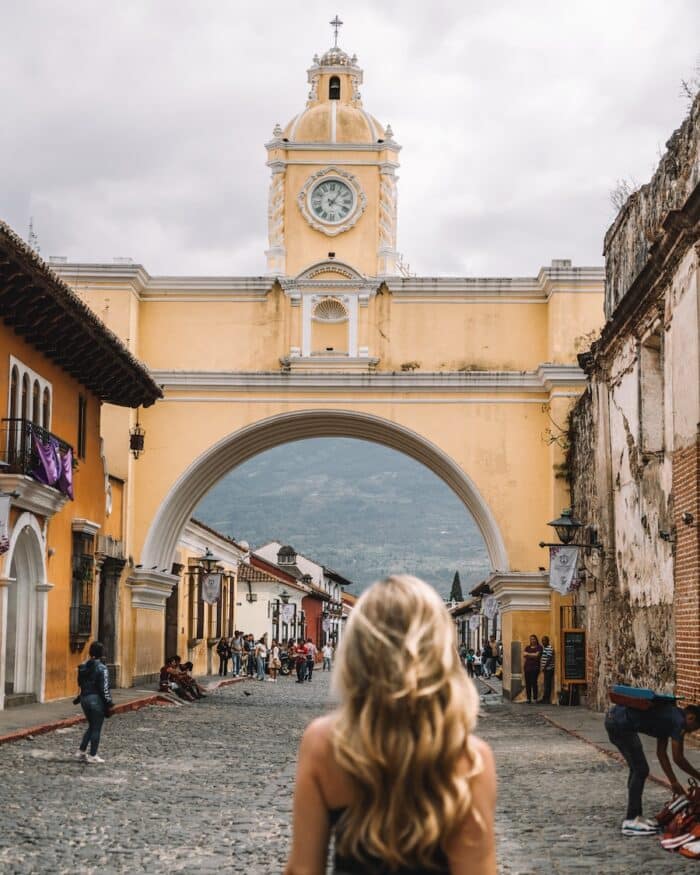 Santa Catalina Arch Antigua Michelle Halpern standing looking out at the Santa Catalina Arch