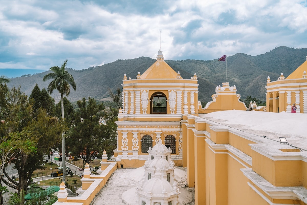 Iglesia de la Merced Yellow and white rooftop of Iglesia de la Merced