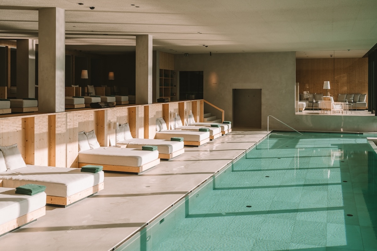 Indoor pool spa at Forestis Dolomites Indoor pool spa at Forestis Dolomites