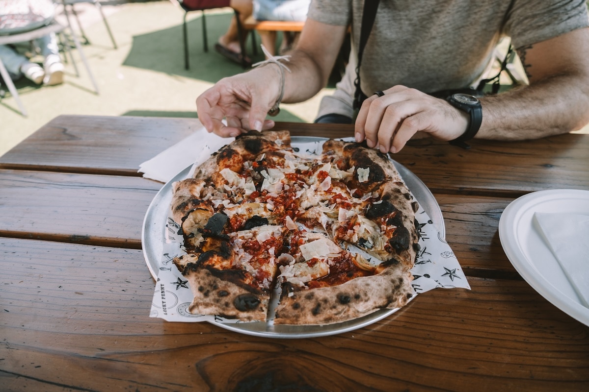 Wood fired pizza Wood fired pizza from Lucky Penny in Santa Barbara