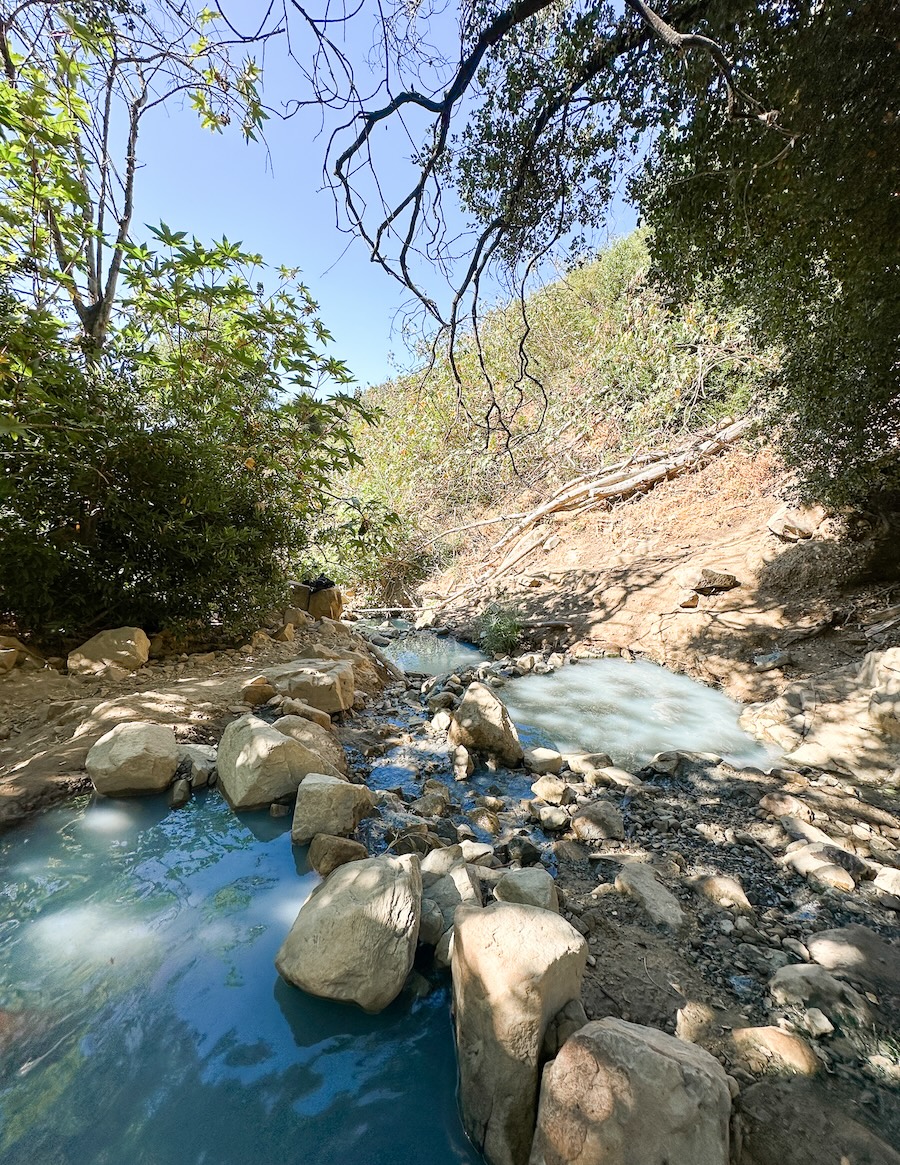 Montecito Hot Springs Turquoise pools at Montecito Hot Springs