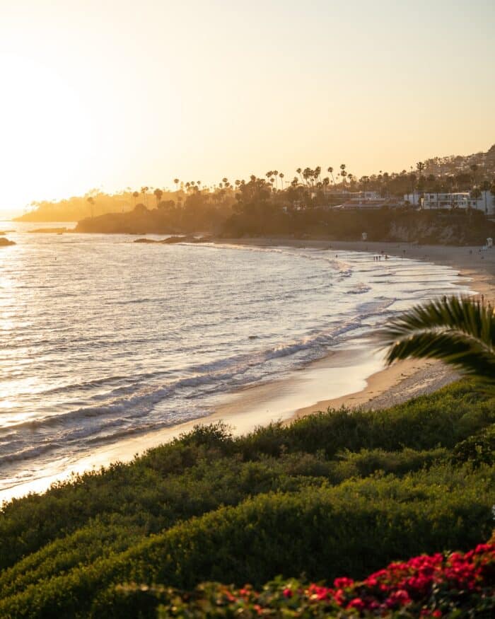 Laguna Beach at sunset View of Laguna Beach at sunset from The Cliff restaurant