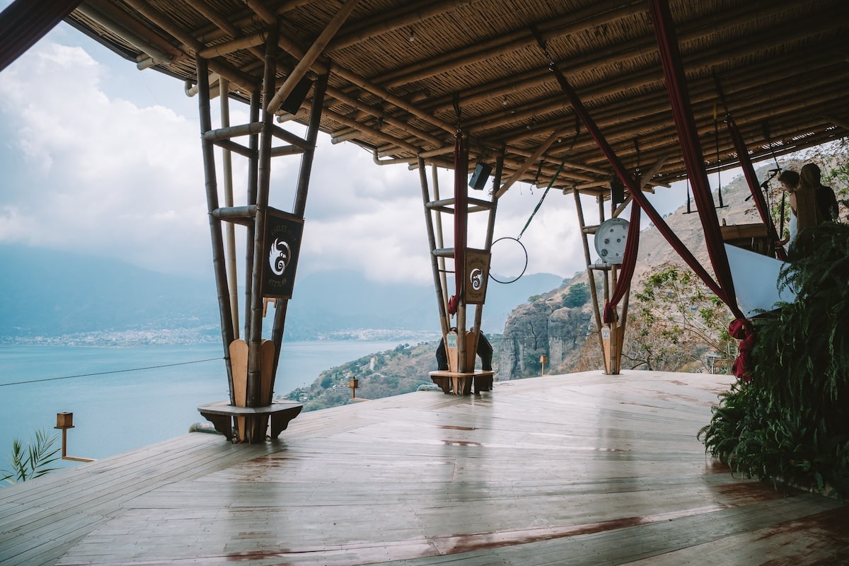 Eagle's Nest in San Marco Open air yoga studio at Eagle's Nest in San Marcos, Guatemala