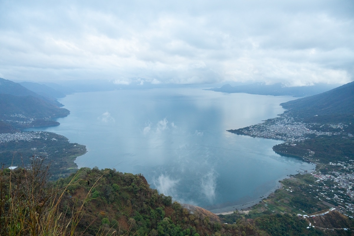 top of the Indian Nose hike View from the top of the Indian Nose hike in Lake Atitlan