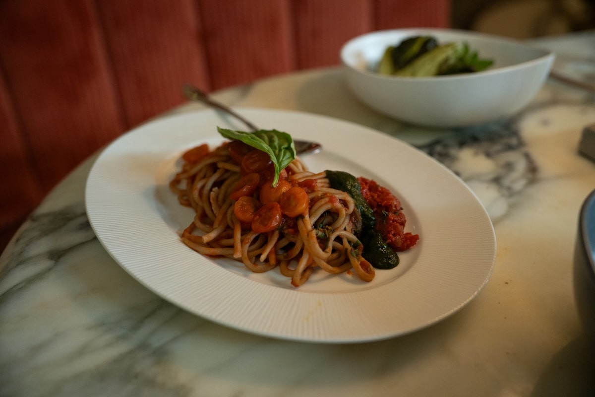 Pasta dish with basil Pasta dish with basil on top | Weekend in San Diego