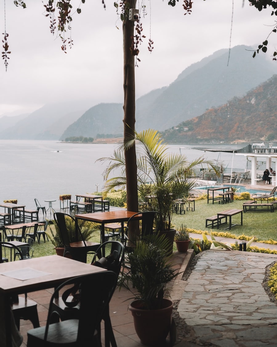 Misty lake views Misty lake views from Flor de Cafe in Panajachel
