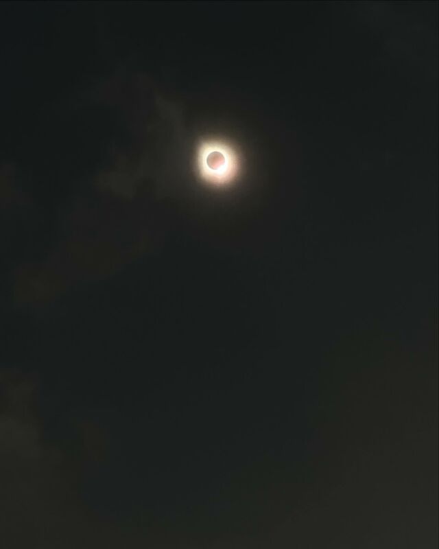 I knew the solar eclipse totality was going to be cool, but I was shocked by how truly magical this moment actually was 🌖 

For a few moments, everything went dark and still—and we even got some sunset colors during peak totality. Something I will remember for the rest of my life, no doubt. I even shed a little tear 🥲

Even though the Texas Eclipse Festival we were at got canceled early due to weather concerns, I’m very grateful we still got to experience this beautiful moment before we were forced to leave early. 

I didn’t bring my camera on this trip but wanted to share some of these iPhone moments I’ll cherish forever plus a little clip from this insane set by Bob Moses who ended up being our final (unbeknownst to us) and favorite set of the weekend ✨

Hope you all had a beautiful weekend! 

#totalsolareclipse #texaseclipsefestival #eclipsephotography #solareclipse2024 #solareclipse #texaseclipse